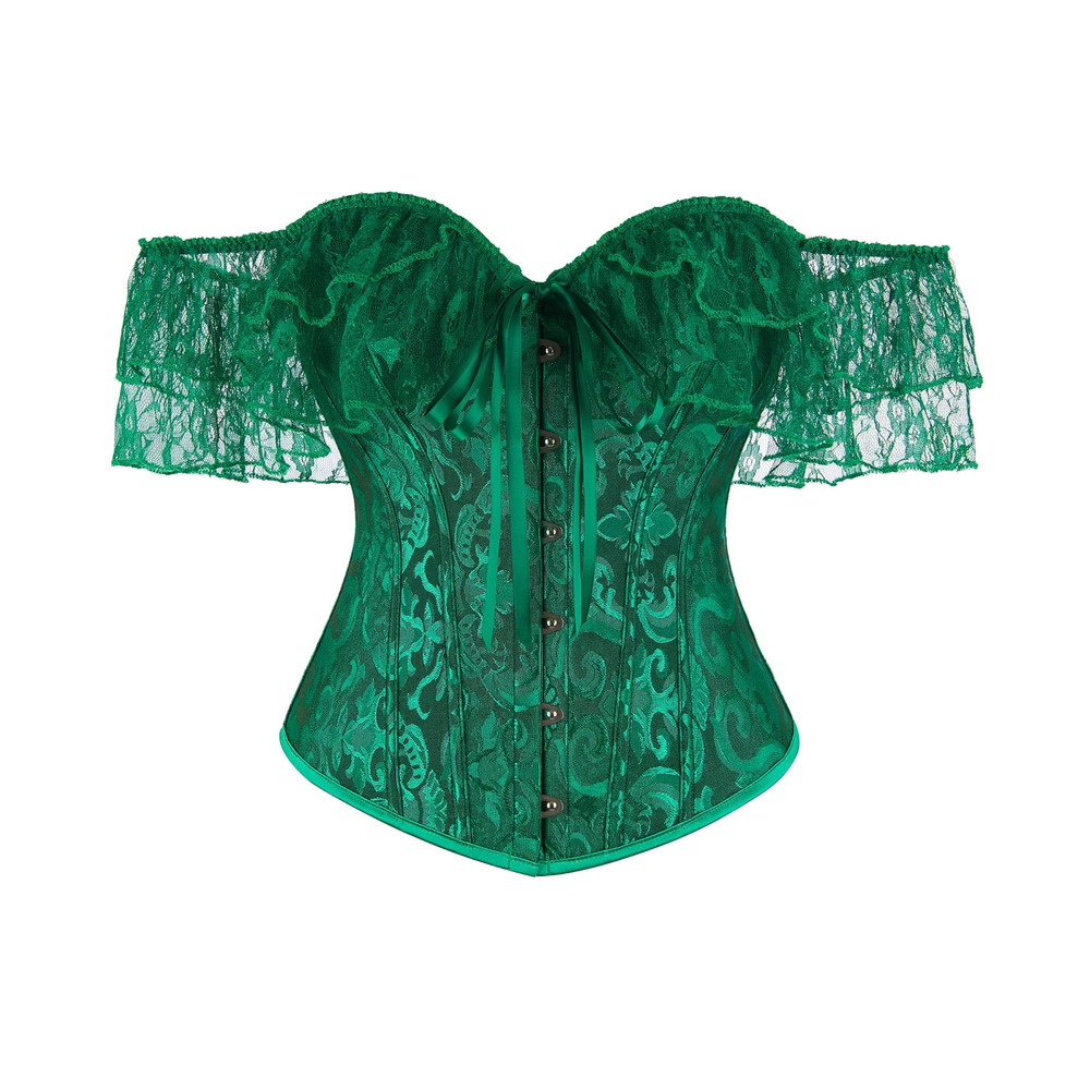 Mermaid Green Floral Corset Lace Up Coquette Fairycore Renaissance Faire Small